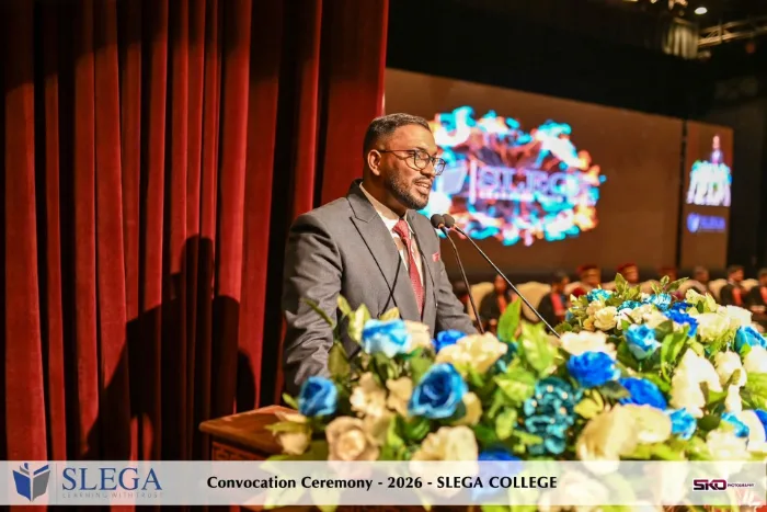 Compere at SLEGA College Convocation Ceremony